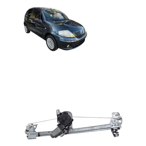 Máquina Vidro Eletrico Dianteira Citroen C3 2008 Direita