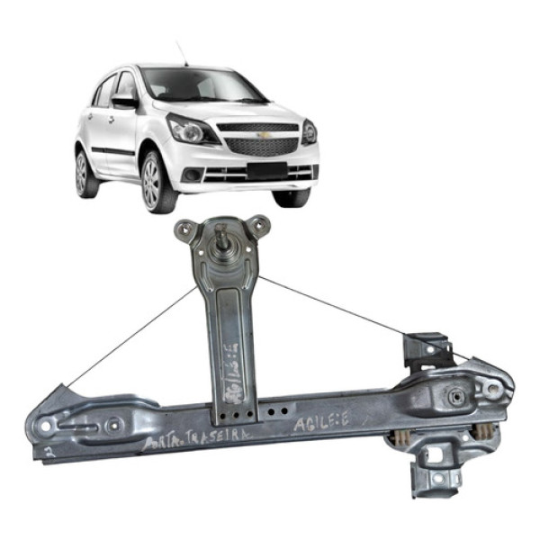 Maquina Vidro Manual Traseiro Agile 2009 2014 Esquerdo