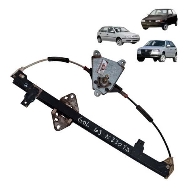 Maquina Vidro Manual Traseiro Gol G2 G3 G4 1994 2014 Direito