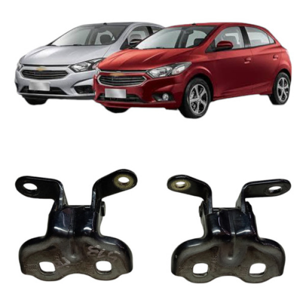 Par Dobradiças Porta Traseira Esquerda Prisma Onix 2013 2019