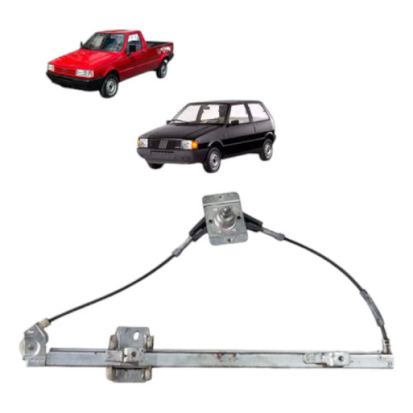 Máquina Vidro Manual Uno 1995 2012 Dianteira Esquerda