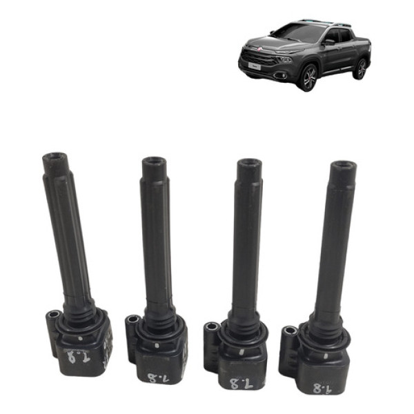 Jogo Bobina Jeep Renegade Fiat Toro 1.8 Etorq Flex 15 A 21