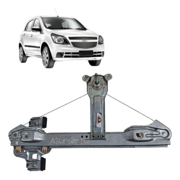 Maquina Vidro Manual Traseiro Agile 2009 2014 Direito