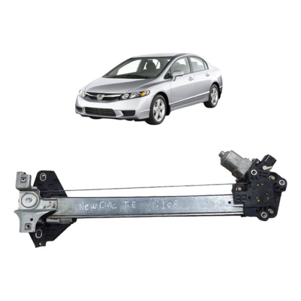 Máquina Vidro Elétrico Traseiro Esquerdo Civic 2007 A 2013