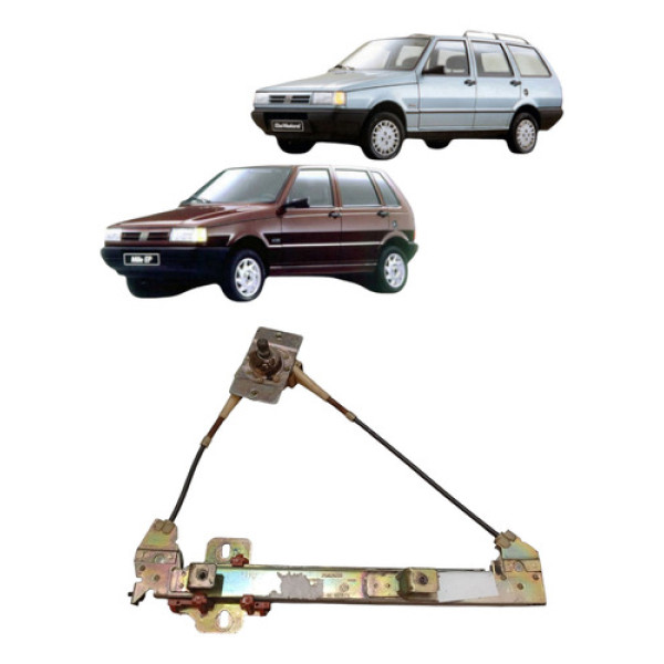 Maquina Vidro Manual Traseira Uno Elba 1984 2010 Direita