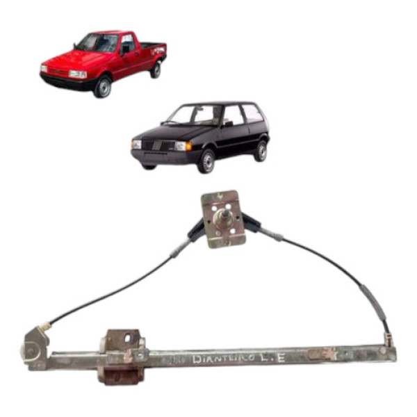 Máquina Vidro Manual Uno 1995 2012 Dianteira Esquerda
