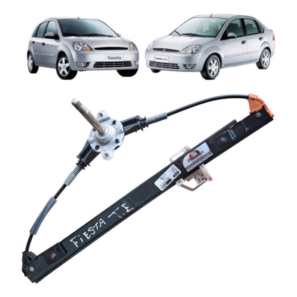 Maquina Vidro Manual Traseiro Fiesta 2003 2013 Esquerdo 