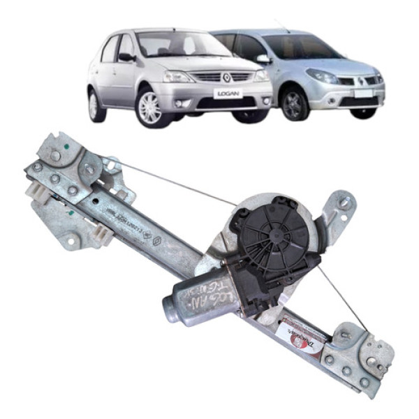 Maquina Vidro Eletrico Traseiro Sandero Logan 2010 Esquerdo 