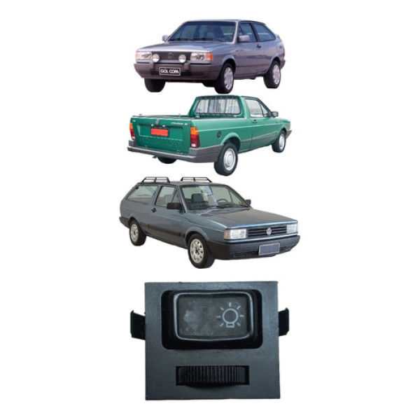 Botão Chave Luz C/reostato Volkswagen Gol 1988/1995