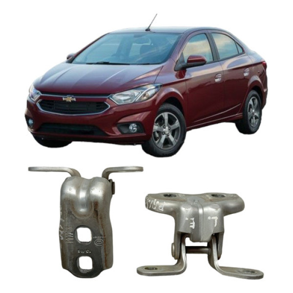 Dobradiças Porta Traseira Esquerda Prisma 2013 A 2019