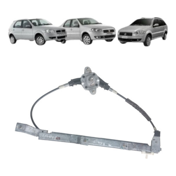 Maquina Vidro Manual Traseira Palio 1996 2016 Direita