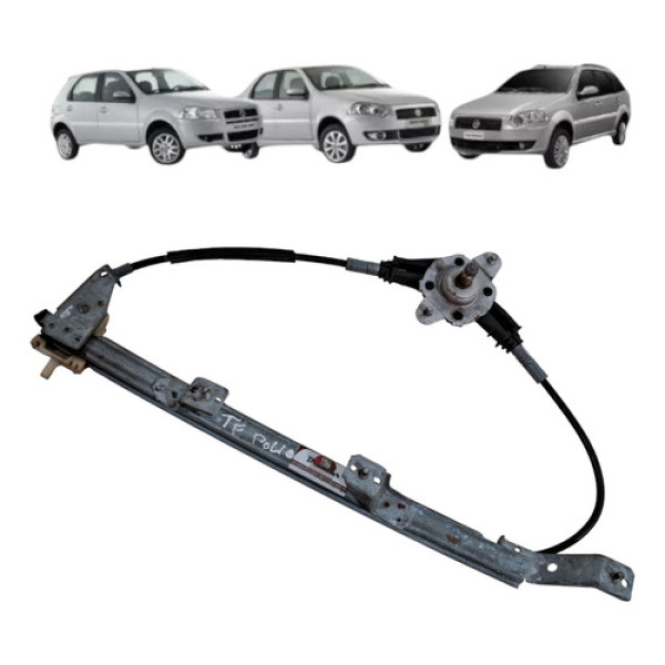 Maquina Vidro Manual Traseira Palio Siena 1996 2012 Esquerda