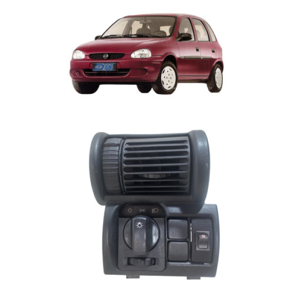 Difusor Ar Esquerdo E Comando Farol Corsa 1994 2002