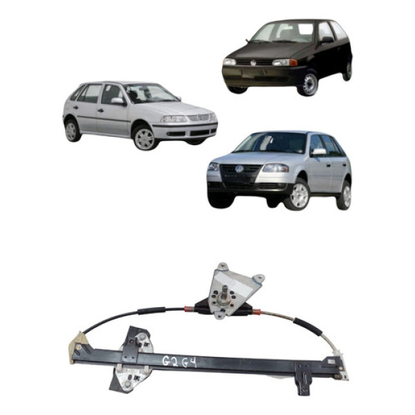 Maquina Vidro Manual Traseira G2 G3 G4 1996 2014 Esquerda